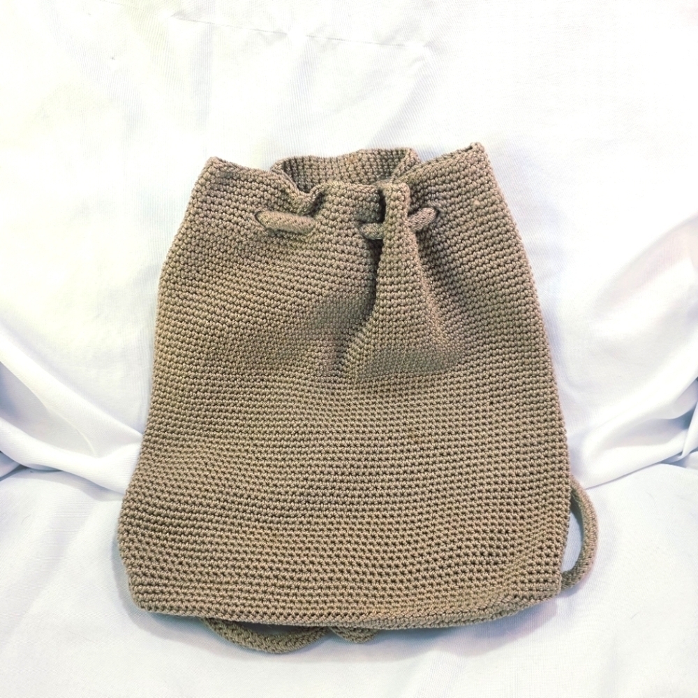 The Sak Y2K Crochet Backpack Boho Festival Brown 12 x 12 Inch